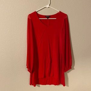 Express, red long sleeved maxi dress, size Small, great condition
